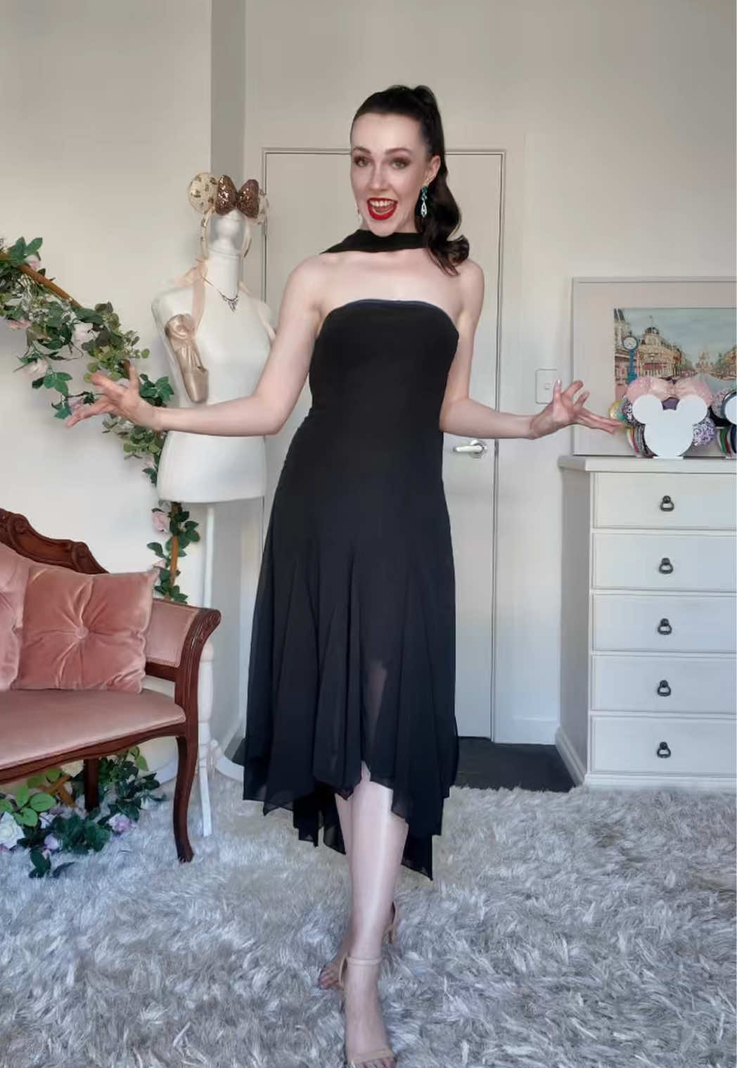 TikTok post by @delaniejayne for Shopcider Thailand. Caption reads: Maleficent Disneybound 💚 Dress: @Cider Use my....