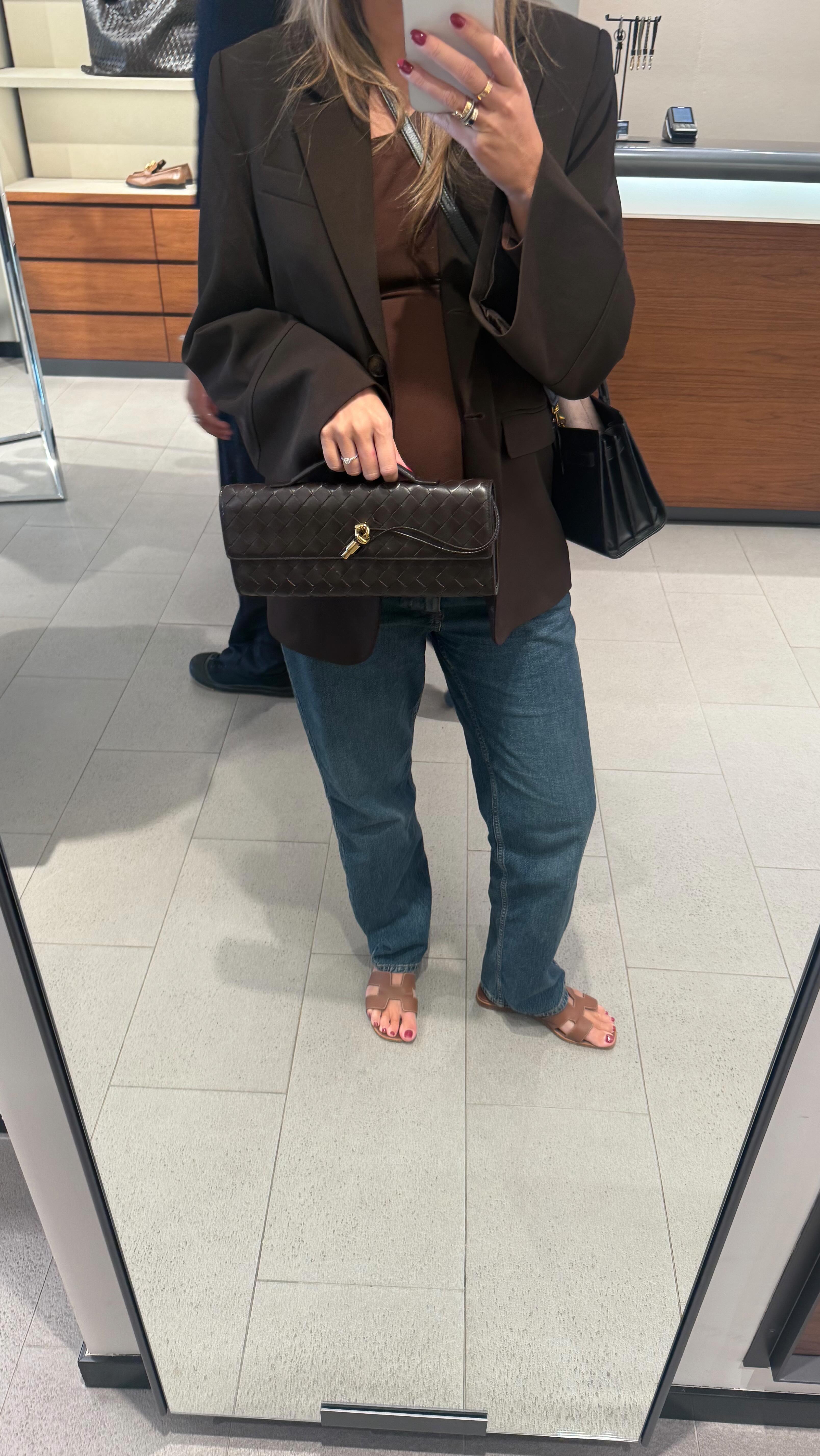 Instagram post by @daphisticated for TOD'S. Caption reads: Other mamas — what week are you at right now?☺️....