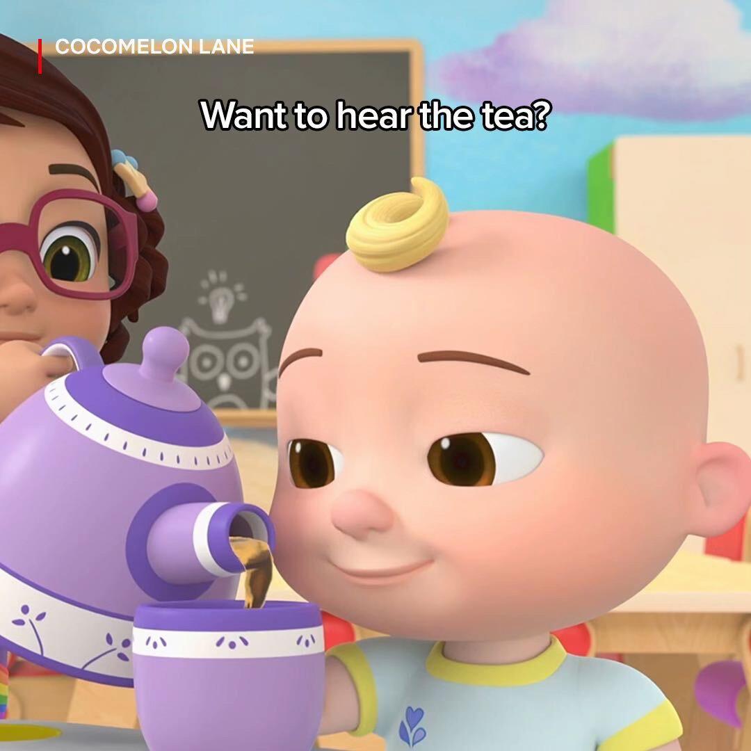 TikTok post by @cocomelon for Netflix Family. Caption reads: Pssst... 👀 New episodes of #CoComelonLane are....