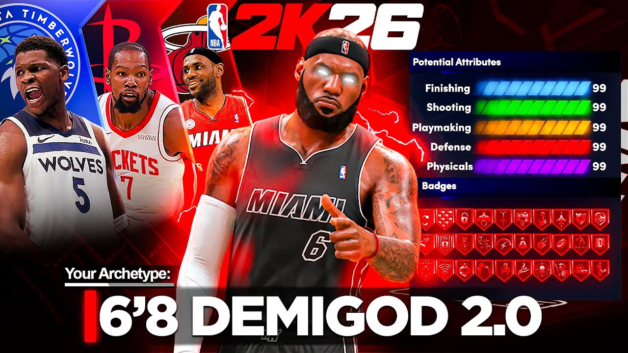 YouTube post by @Double_H for Dropbox. Caption reads: THE ISO BUILD THAT IS BREAKING NBA2K26 - BEST 6'8....