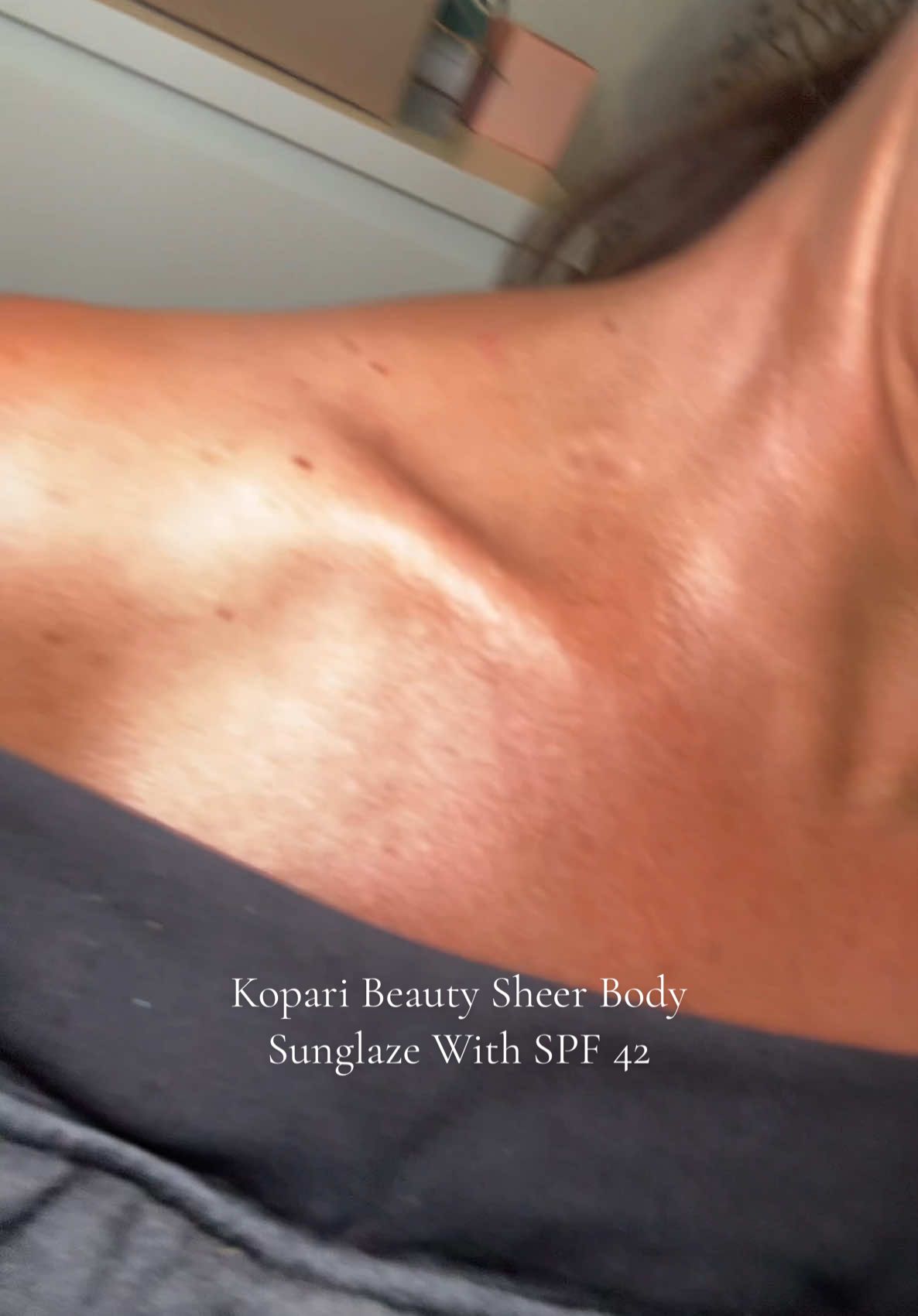 TikTok post by @daniella_britt for Kopari Beauty. Caption reads: Replying to @Ejens  @Kopari Beauty SunGlaze gives....