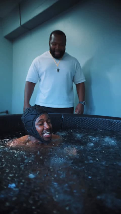 Instagram post by @sweet_guluva for Dove Men+Care South Africa. Caption reads: Sweet Kolisi vs Springbok jacuzzi. 😂....