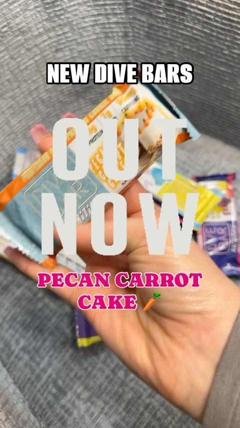 Instagram post by @melunfiltered.vsg for Dive Bar Nutrition. Caption reads: [...] Easter-themed protein bars from....