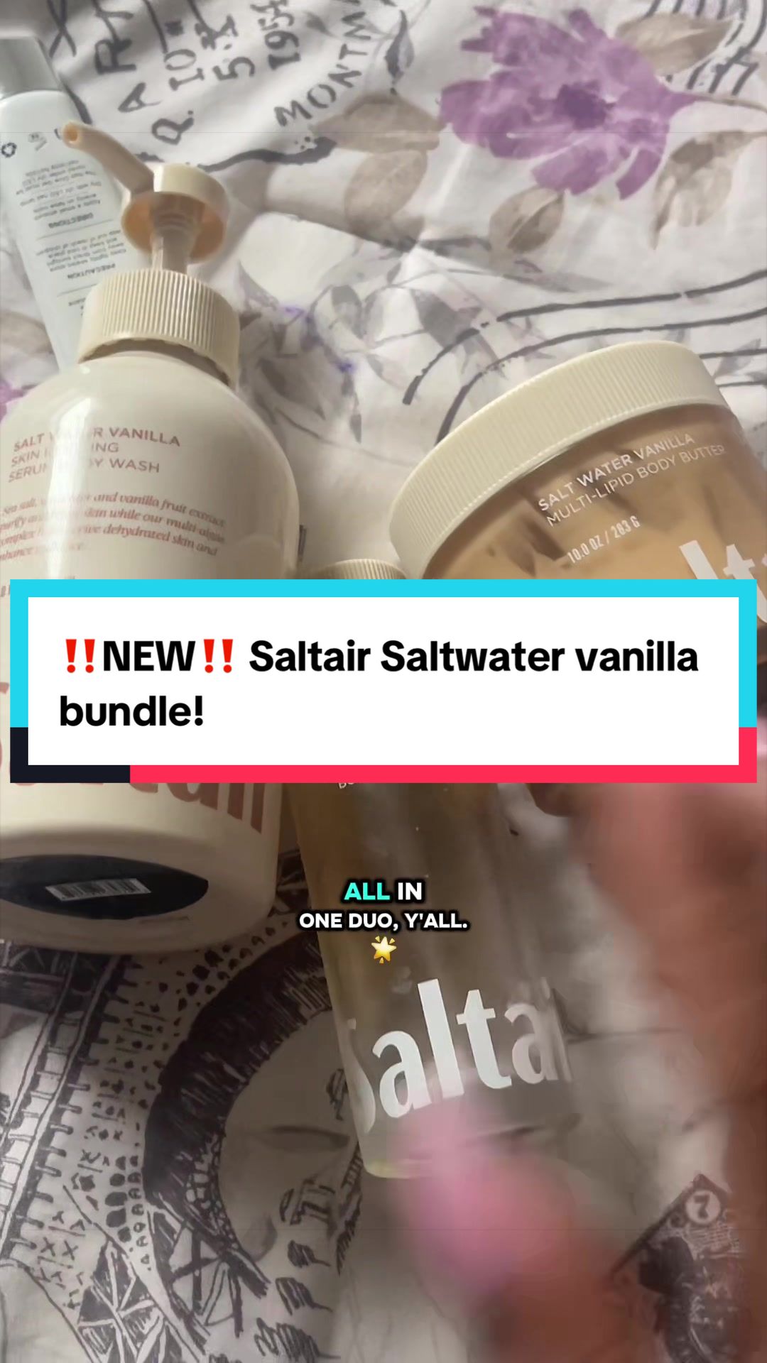 TikTok post by @simoneminggia for Saltair. Caption reads: @Saltair Body just dropped a new [...].