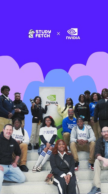 Instagram post by @nvidianewsroom for NVIDIA. Caption reads: The future of workforce starts now! At a GTC DC....