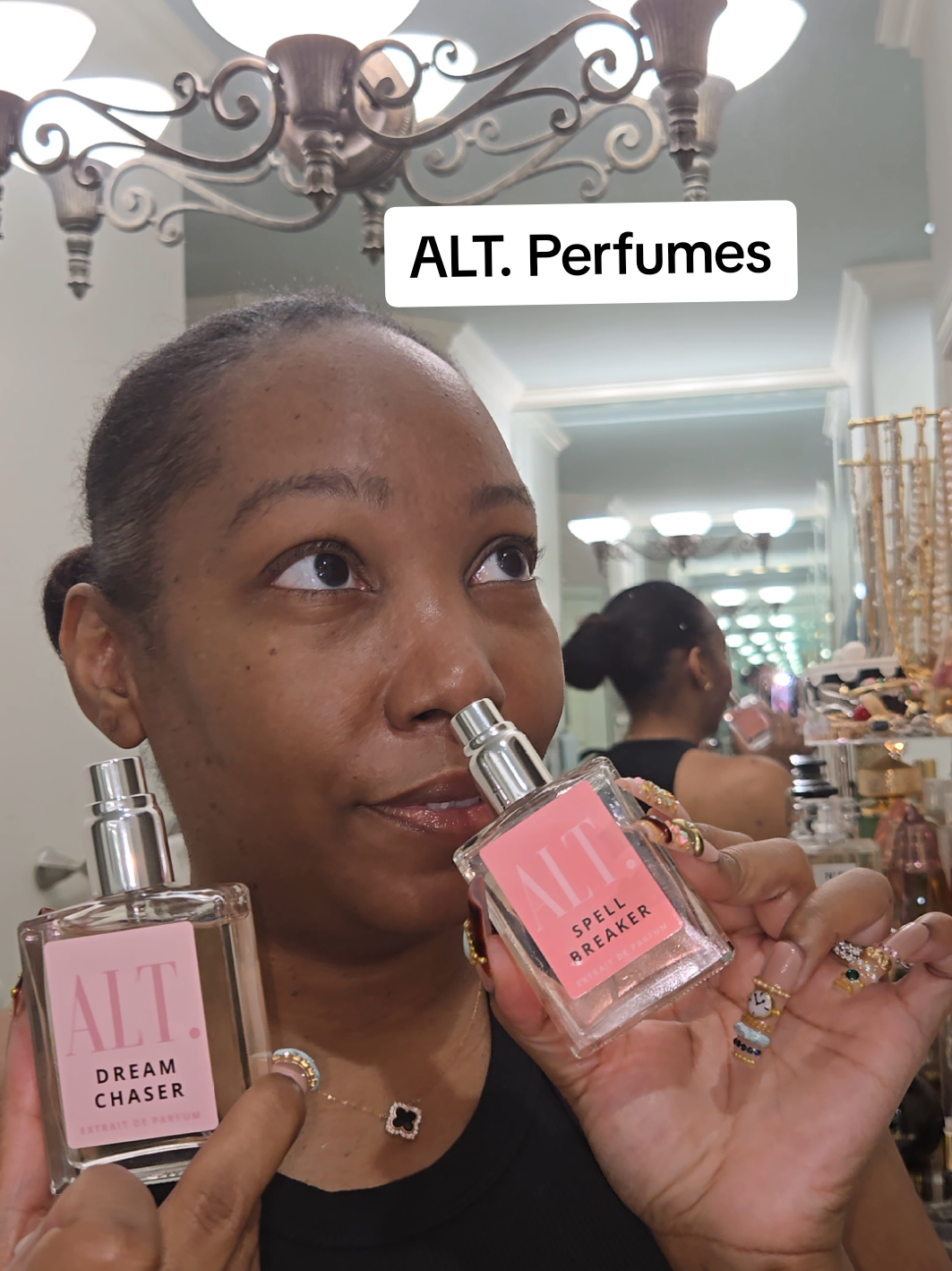TikTok post by @longhairprettynails for ALT. Fragrances. Caption reads: I'm so shocked that these @alt.fragrances  smell....