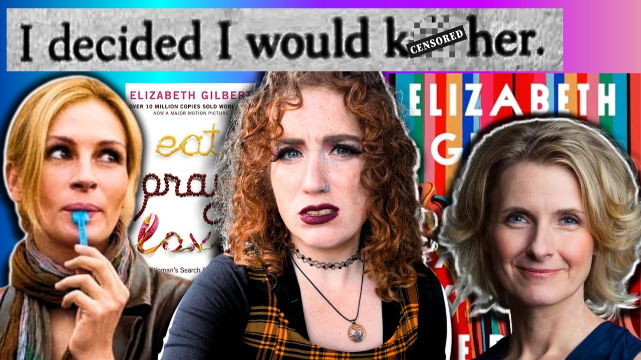 YouTube post by @SAVYWRITESBOOKS for Mercari. Caption reads: The "Eat Pray Love" Sequel is UNHINGED (& so is....