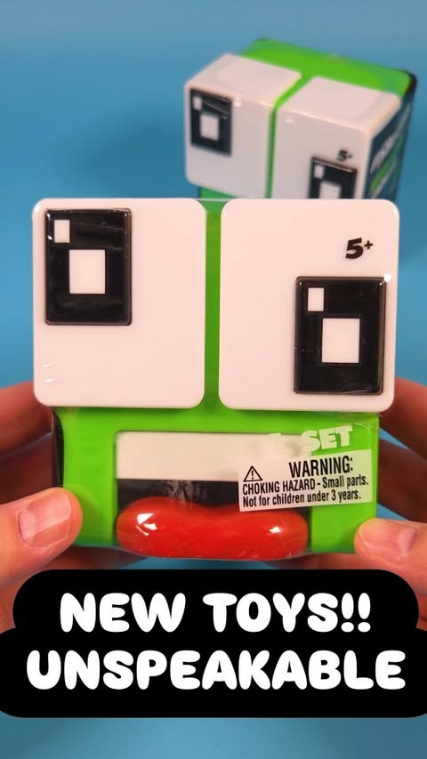 Instagram post by @minimysterys for Bonkers Toys. Caption reads: AD | Wait they made Unspeakable into a TOY?! 😭💚....