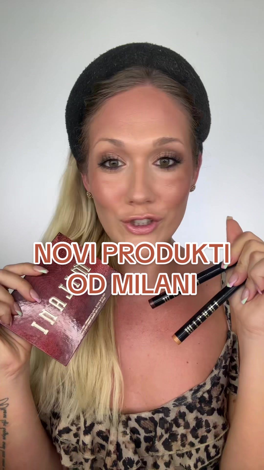 TikTok post by @asizz26 for Milani Cosmetics. Caption reads: ✨NOVO✨MILANI (oglas) @Milani Cosmetics @dm....