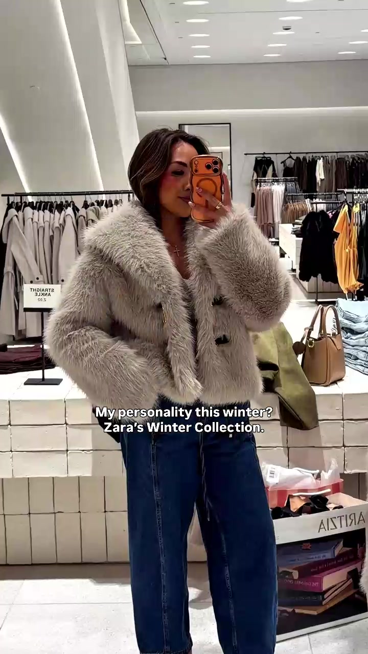 TikTok post by @themall for ZARA. Caption reads: my personality has always been @zara #simonmalls....