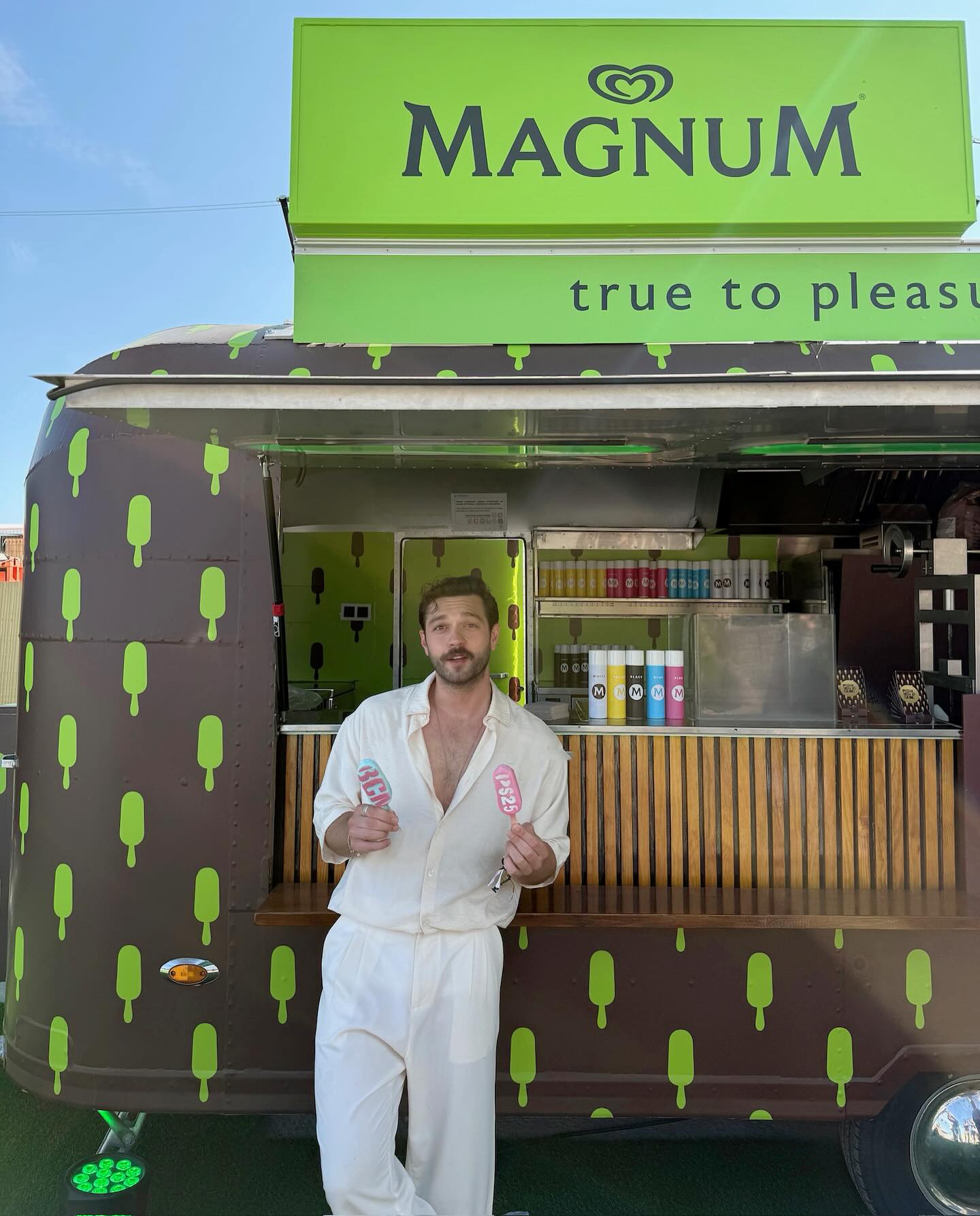 Instagram post by @furkandic8 for Magnum Ice Cream. Caption reads: Festival treat - one Magnum at a....
