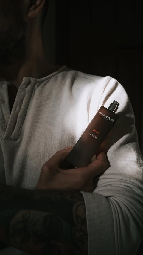 Instagram post by @carlthompson for NUXE. Caption reads: [...] go-to grooming routine with the new NUXE MEN....