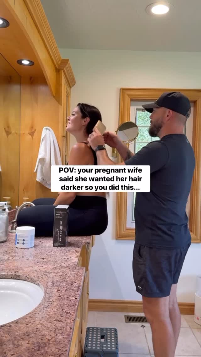 Instagram post by @wearedanandsam for Madison Reed. Caption reads: How did I do?? 😏I basically gave her a spa day at....