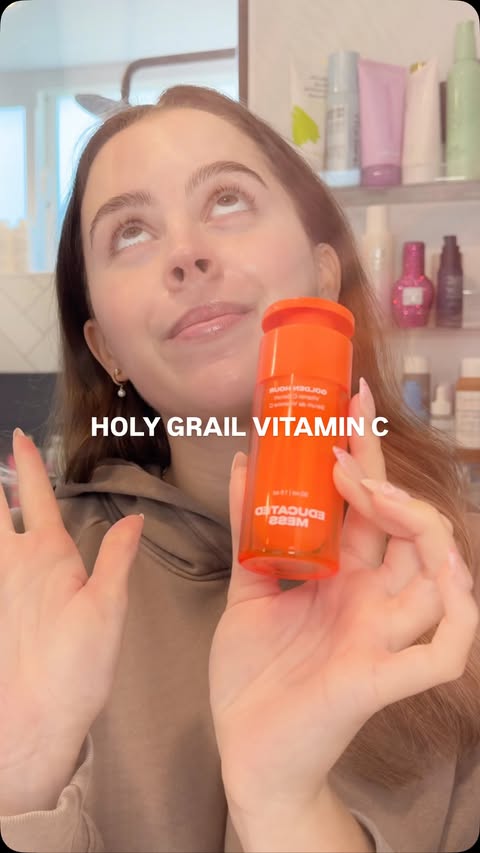 Instagram post by @sydney_heinemann for Educated Mess. Caption reads: [...] cannot get enough of this serum....