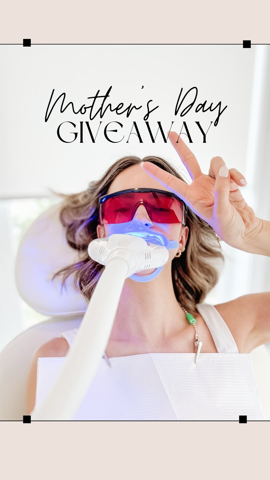 Instagram post by an influencer for ElevateRx Medical Aesthetics. Caption reads: 💐Mother’s Day G I V E A W A Y🧖‍♀️ congrats....