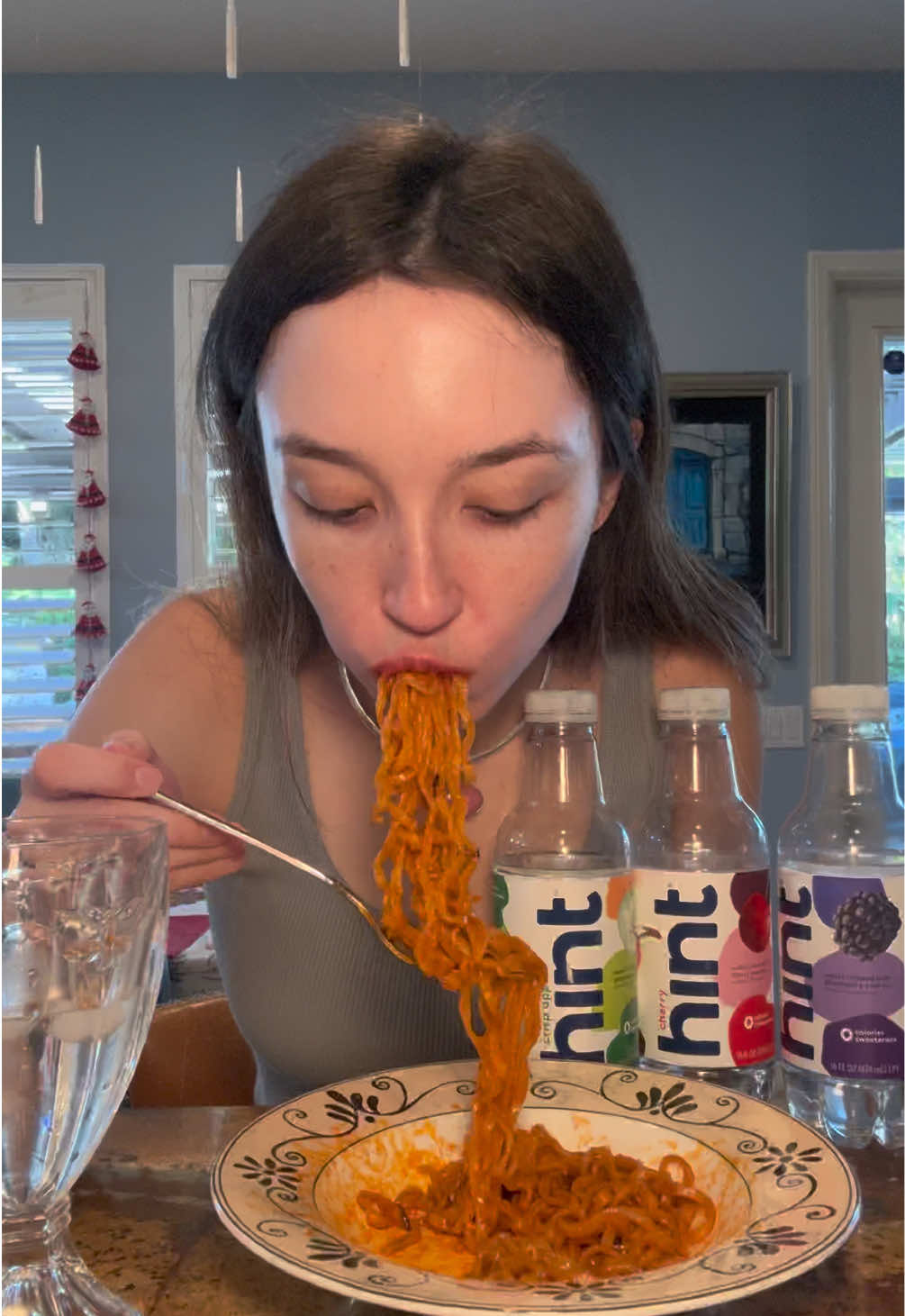 TikTok post by @colettefionaa for hint. Caption reads: Mixing up my favorite @hint water combo (The....