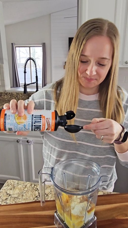 Instagram post by @lovedby2moms for Barlean's. Caption reads: I have been loving using this @barleans omega....