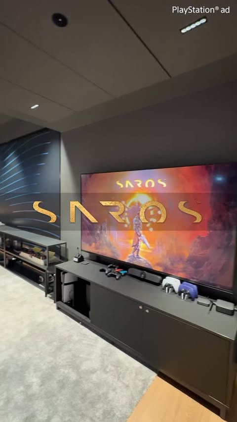 Instagram post by @ashiv_ for PlayStation. Caption reads: [...] Pre-order now: https:// load.gg/Saros....