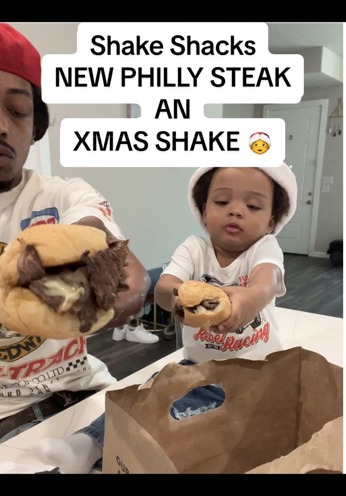 TikTok post by @greeskoandooda for Shake Shack. Caption reads: Ohhhh weeee @SHAKE SHACK yall aint right for this....