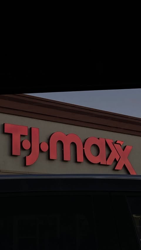 Instagram post by @mananamariee for TJ Maxx. Caption reads: Finding fab workout fits and gear at @tjmaxx....