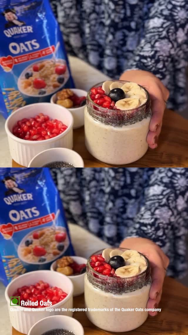 Instagram post by @jankignawali for Quaker Oats. Caption reads: Craving something sweet but guilt-free?
I took....