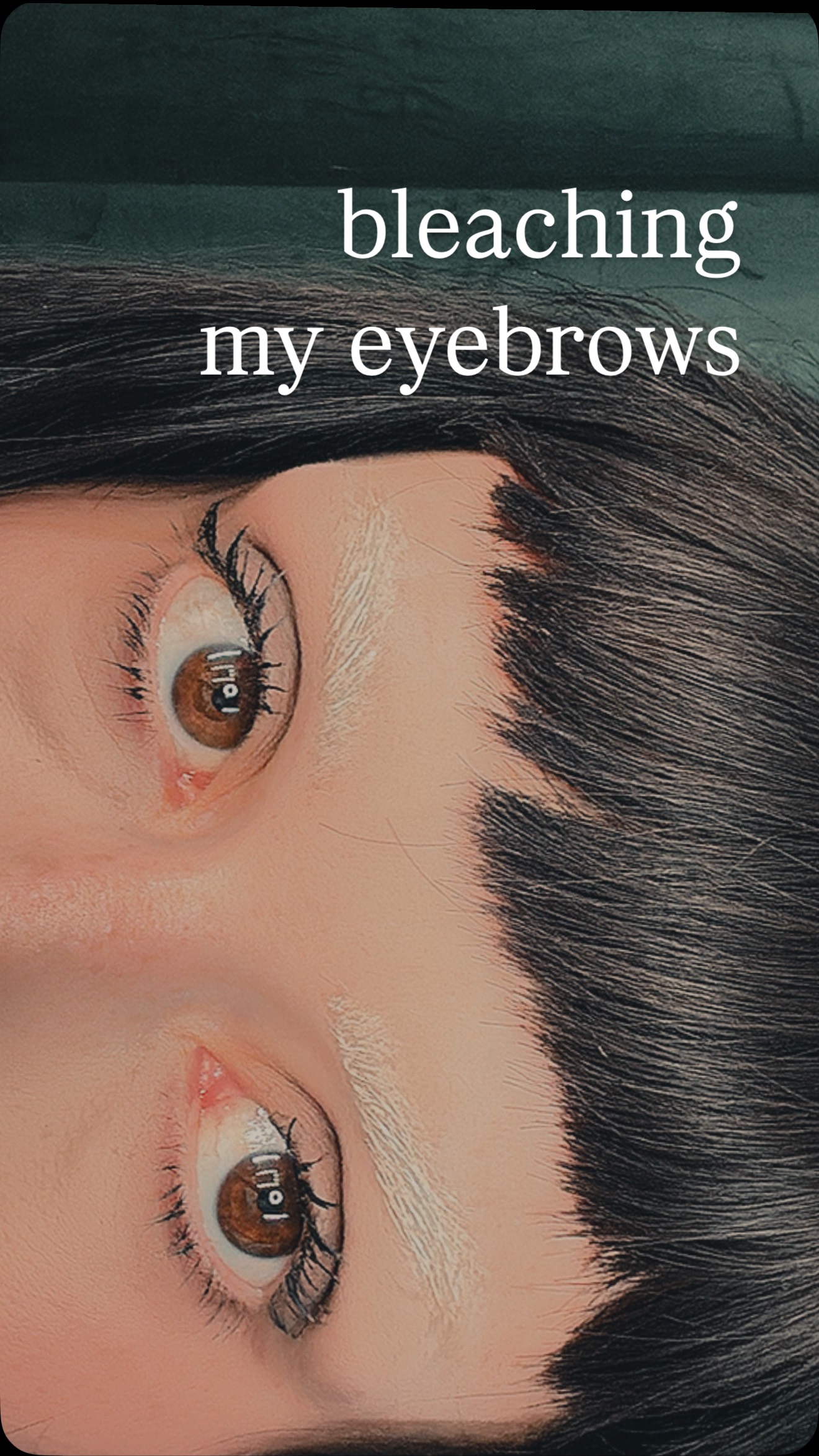 Instagram post by @yung.planet for LottieLondon. Caption reads: girlypops were finally bleaching my brows 🖤🎀✨....