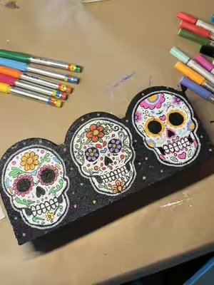 TikTok post by @painted.pancake for Meeden Art. Caption reads: These @MEEDEN Art markers were perfect for the....