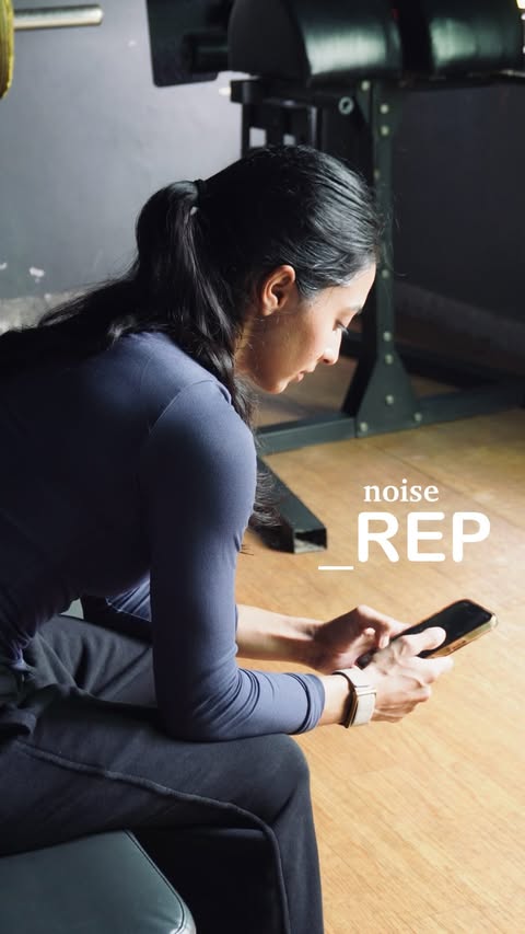 Instagram post by @imyadav_riya for Noise. Caption reads: Training hard is one thing. Training smart is....