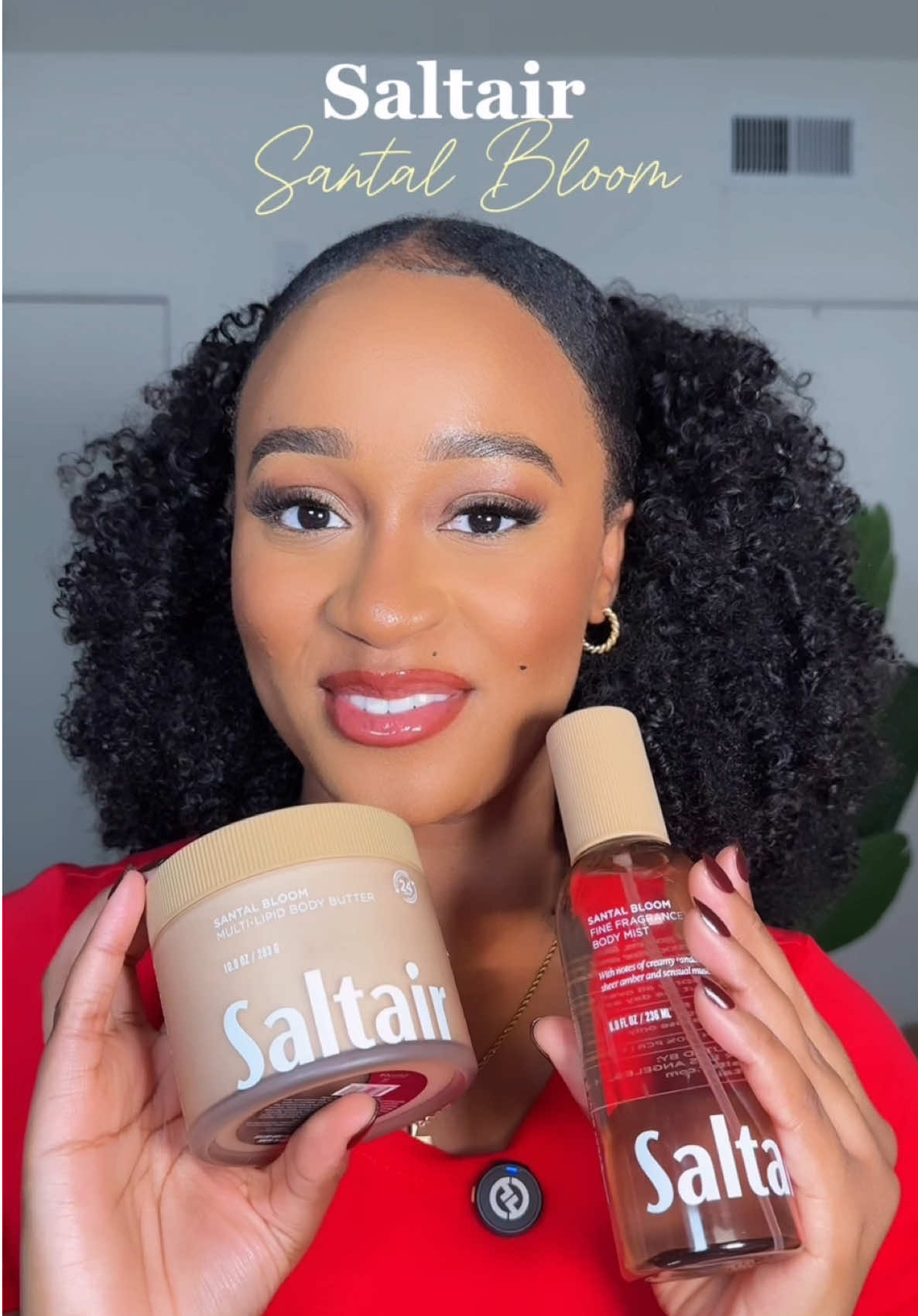 TikTok post by @dailydoseofshaz_ for Saltair. Caption reads: Definitely a Santal Bloom scent girl 😍@Saltair....