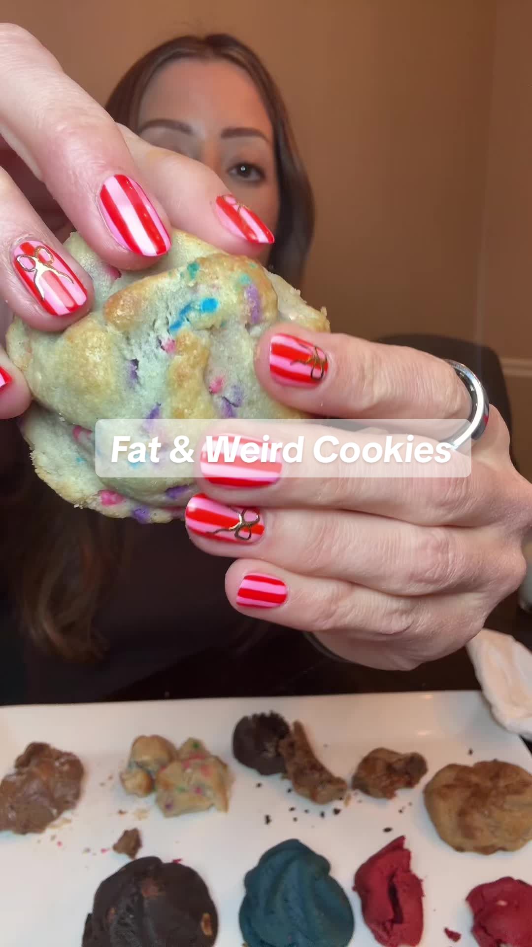 TikTok post by @carrissa_22 for Fat & Weird Cookie. Caption reads: Giving @Fat & Weird Cookie Company a try today.....