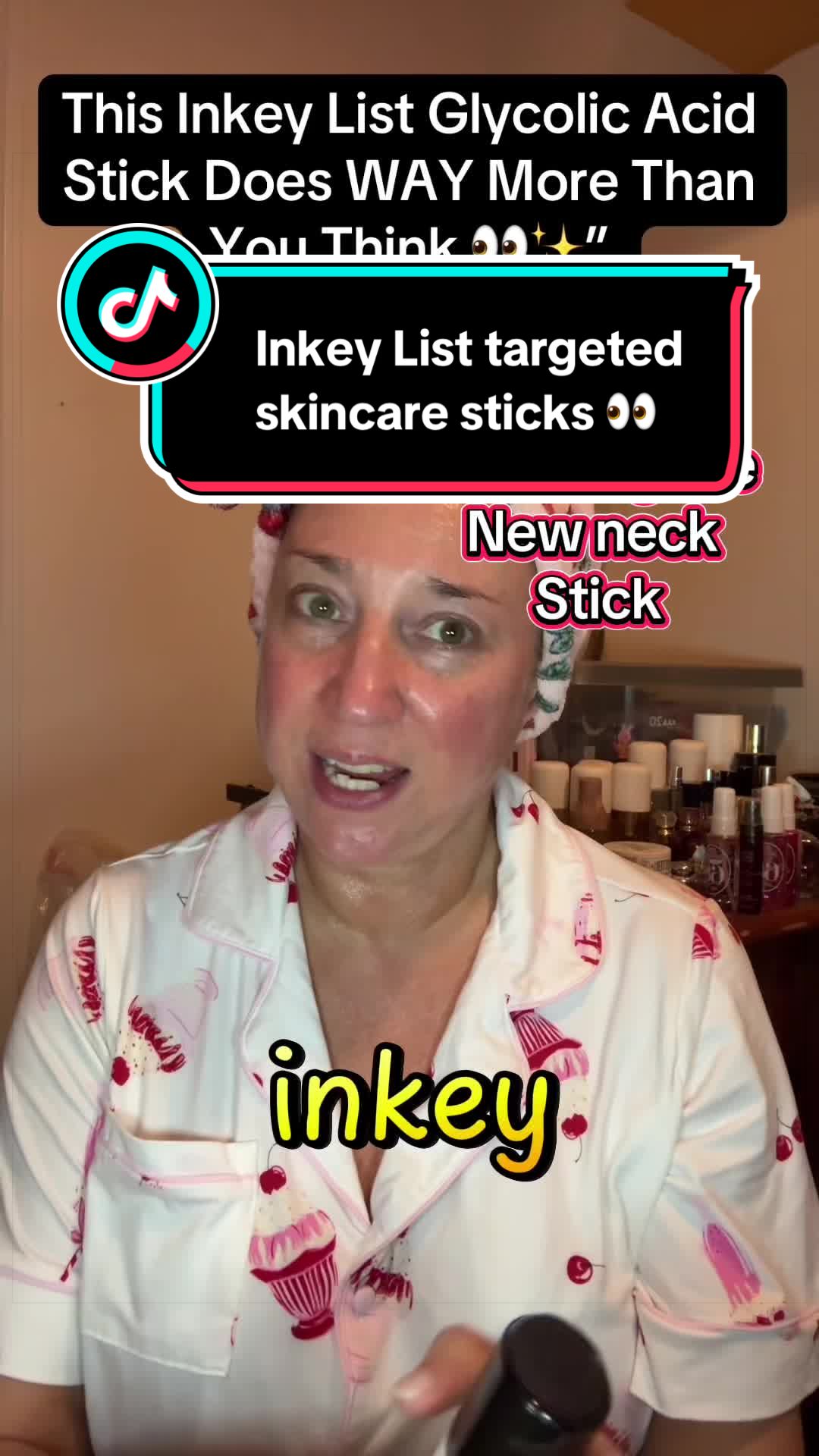TikTok post by @s.tyler5 for Theinkeylist. Caption reads: [...] skincare. @The INKEY List #TheInkeyList....