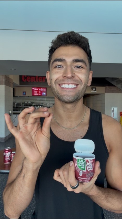 Instagram post by @ezra.sosa for Dr Pepper. Caption reads: @drpepper is basically a food group in utah so i....