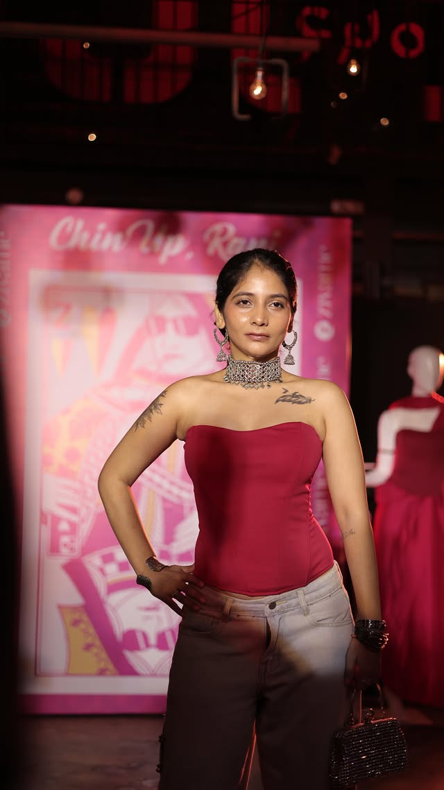 Instagram post by @bhavika_katariya_ for Zivame. Caption reads: With @officialzivame you feel like RANI👑
Walked....