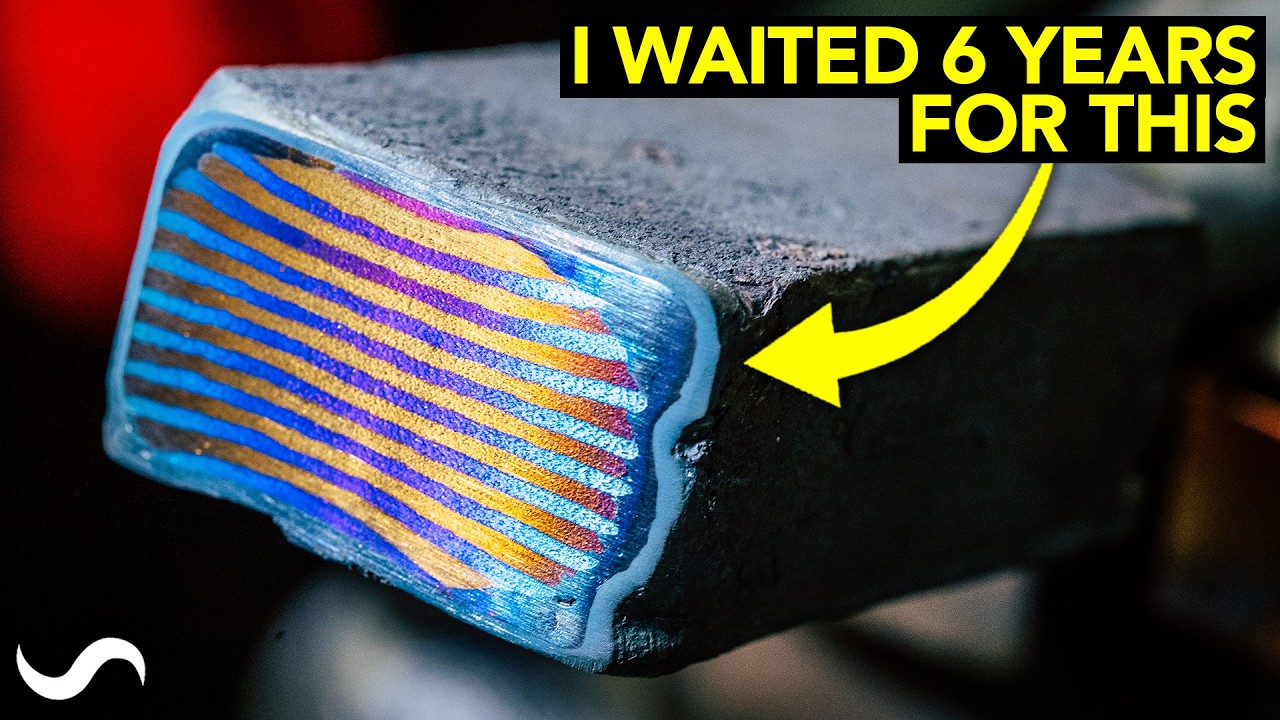 YouTube post by @AlecSteele for Soundstripe. Caption reads: Can I make Titanium Damascus?.