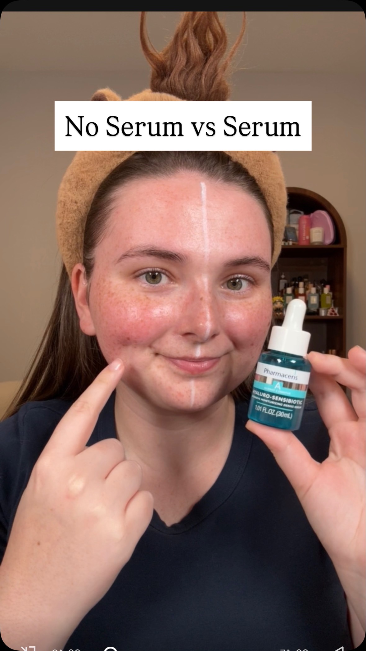 Instagram post by @_court.paige_ for Pharmaceris. Caption reads: Still glowy 8 hours later! @pharmacerisusa #ad....