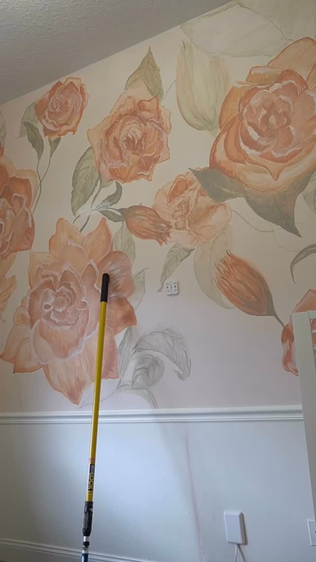 Instagram post by @mrslynnwhite for Wallblush. Caption reads: Room makeover for the “big” girl. I was sad to see....