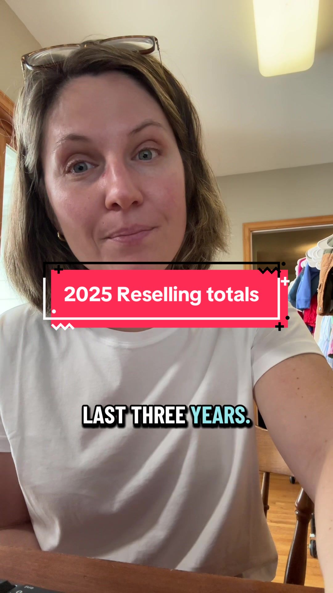 TikTok post by @dailythriftfinds for Poshmark. Caption reads: In my third year of business, I made over $52,000....