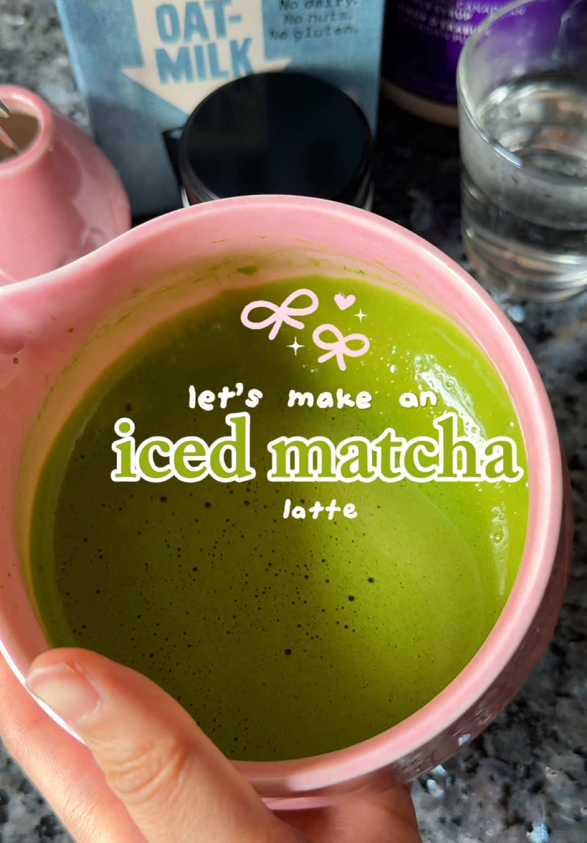 TikTok post by @strawberriezsnz for Chazoku. Caption reads: iced matcha latte using @Chazoku matcha powder 🍵....