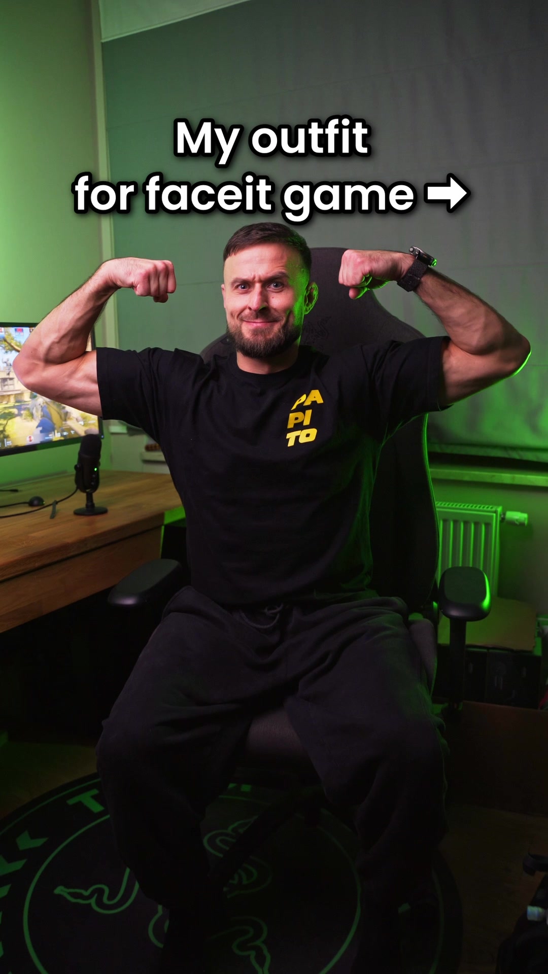 TikTok post by @pashabiceps for Razer. Caption reads: Dragon Lore Outfit 🐉 @Razer .