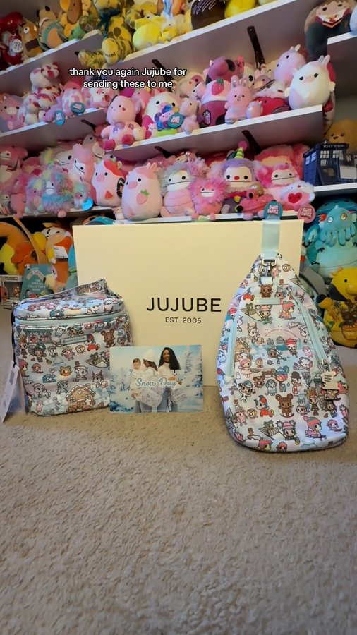 Instagram post by @danisquishie for JuJuBe. Caption reads: [...] for gifting me this amazing TokiDoki x....