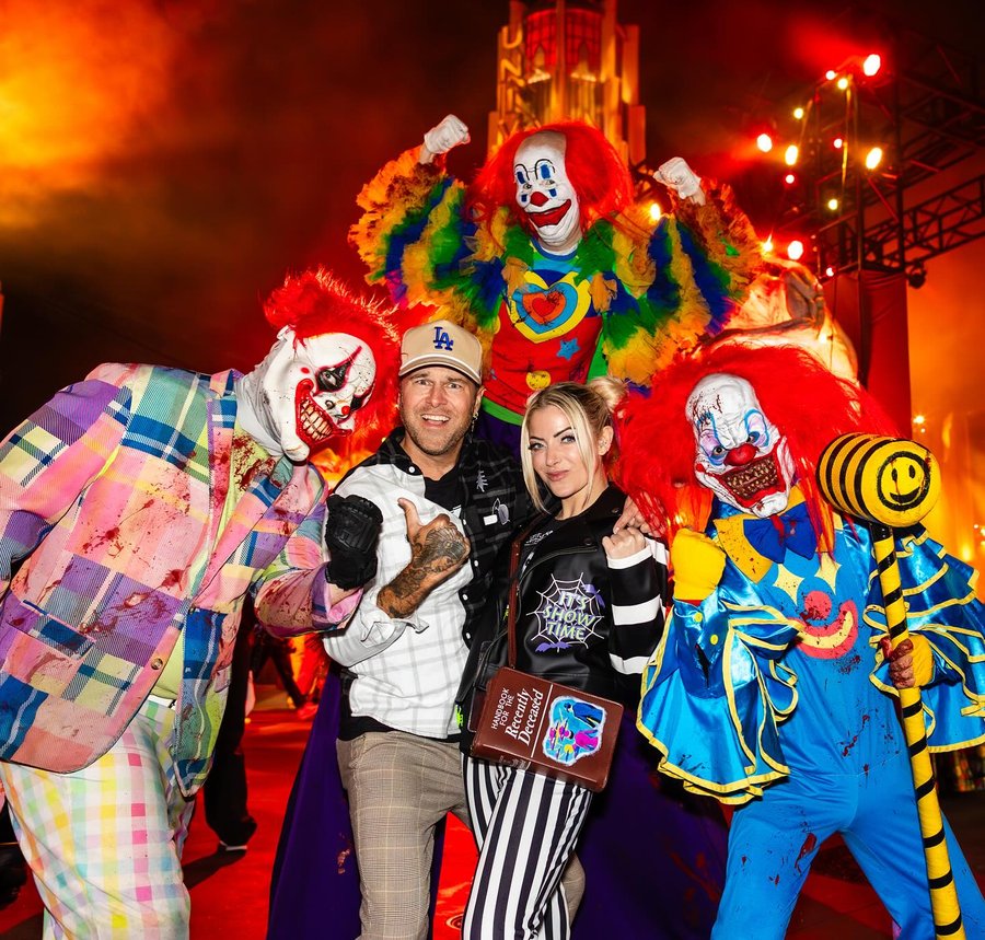 Instagram post by @ryancabrera for Halloween Horror Nights. Caption reads: Always our favorite night of the year!! Thank you....