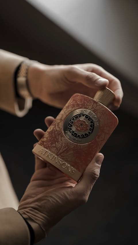 Instagram post by @manuel.fiori for DOUGLAS. Caption reads: Warm amber, delicate florals, and soft woods come....