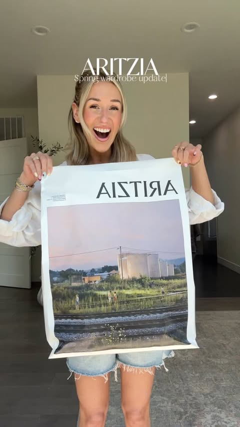 Instagram post by @janet_glaser for Aritzia. Caption reads: Spring refresh with @aritzia !!🤭🌷🌸💅 Linking....