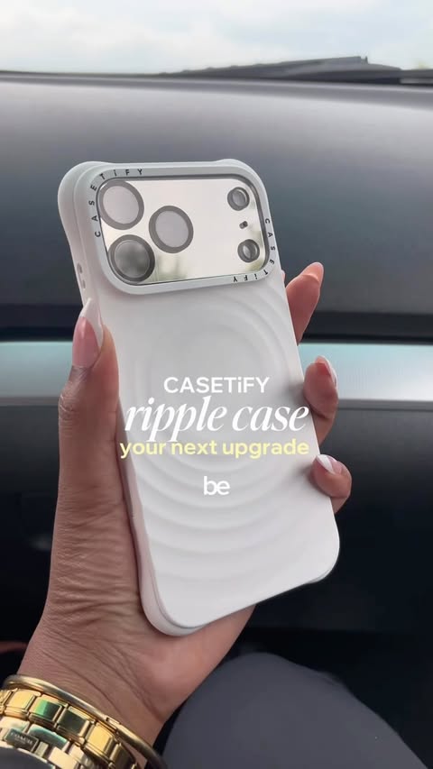 Instagram post by @maevaxslm for CASETiFY. Caption reads: [...] today and shop your phone cases now at....