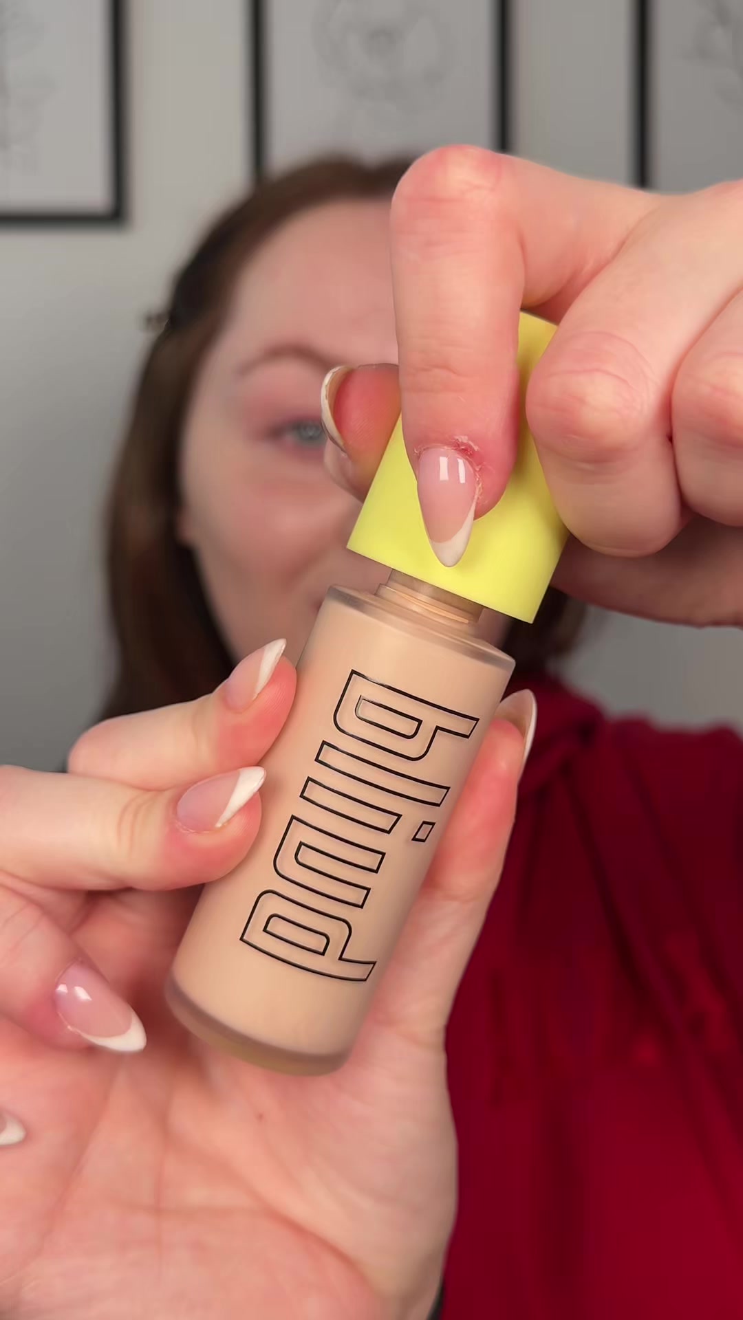 TikTok post by @errinfettermua for MADE BY MITCHELL. Caption reads: Made by Mitchell build foundation is [...].