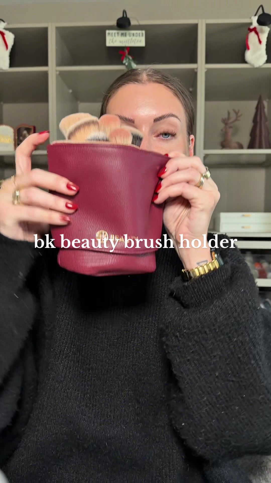 TikTok post by @raisingbruin for BK Beauty. Caption reads: they are genius @BK Beauty Brushes bc this makeup....