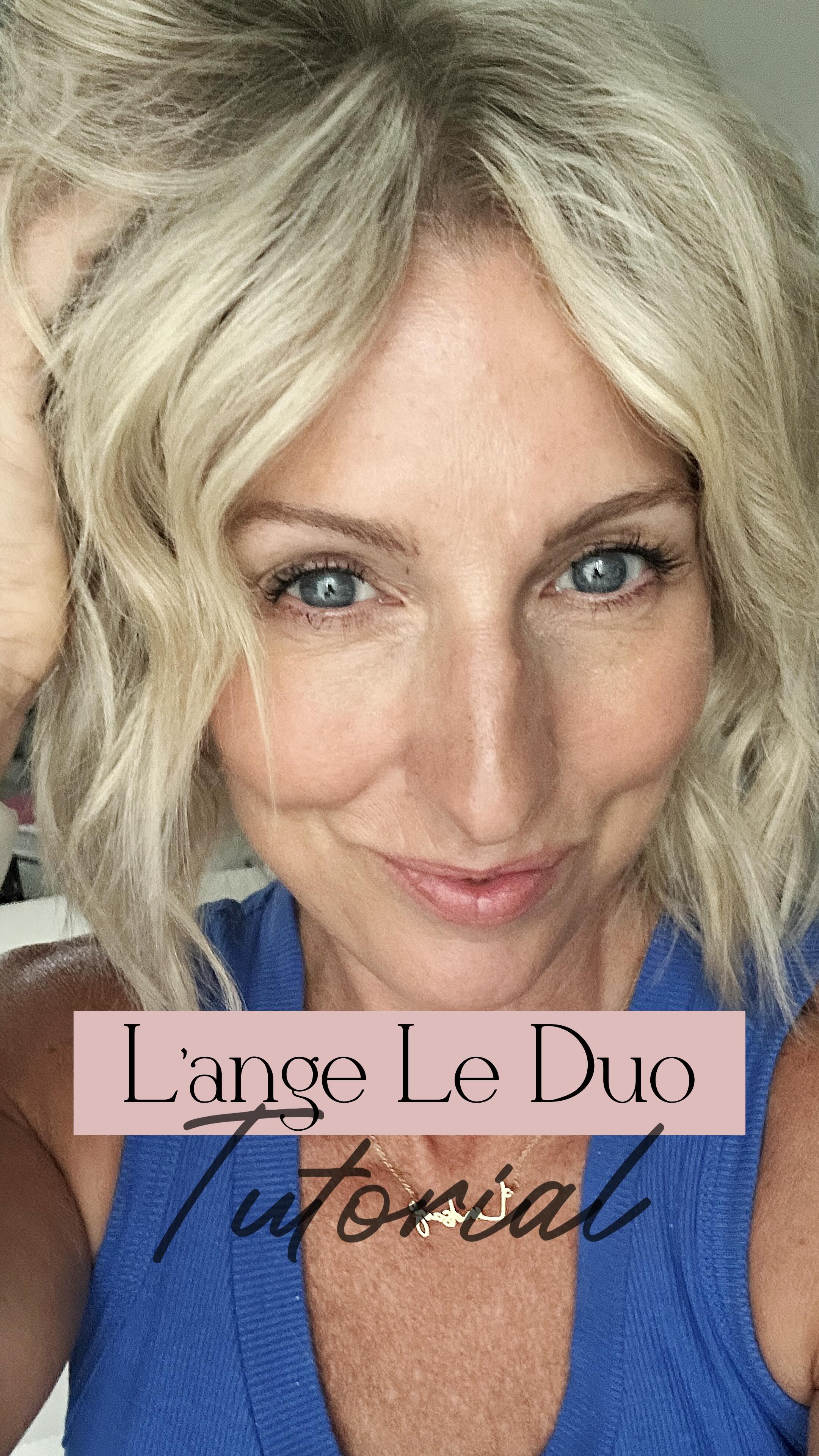 Instagram post by @lindsayhignett_love.this.girl for L'ange Hair. Caption reads: If you’ve ever felt like curling short hair is a....