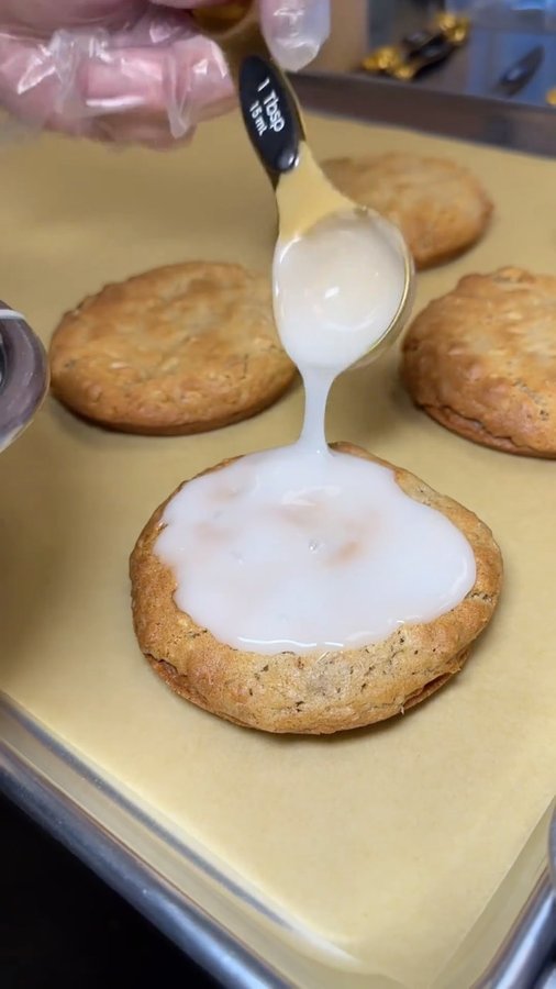 Instagram post by @lasvegasfill for Crave Cookies. Caption reads: @thecravecookies @cravecookieslasvegas first Las....