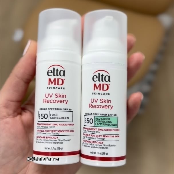 Instagram post by @dermy_doctor for EltaMD. Caption reads: [...] redness-prone, or post-procedure skin.....