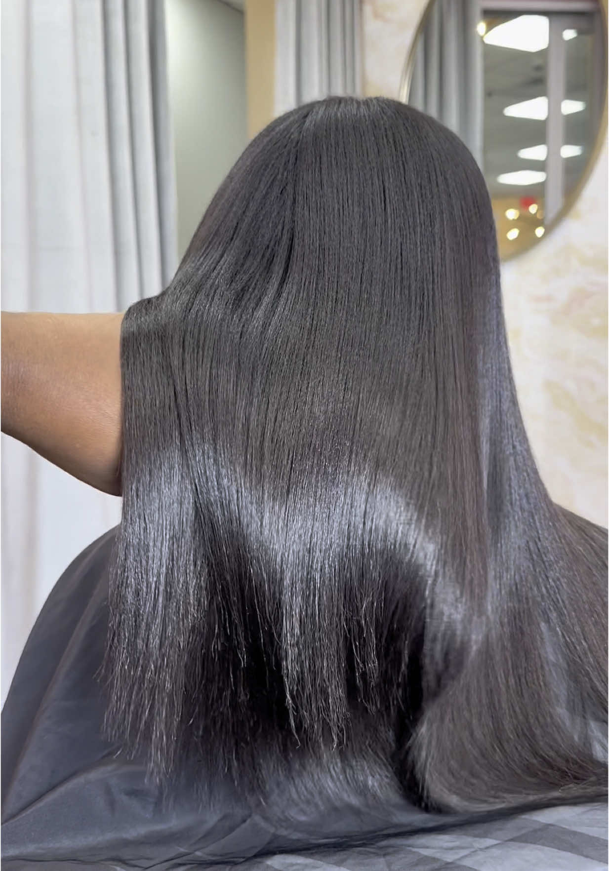 TikTok post by @hairbynay247 for Briogeo. Caption reads: [...] shampoo and conditioner (@Briogeo ) after....